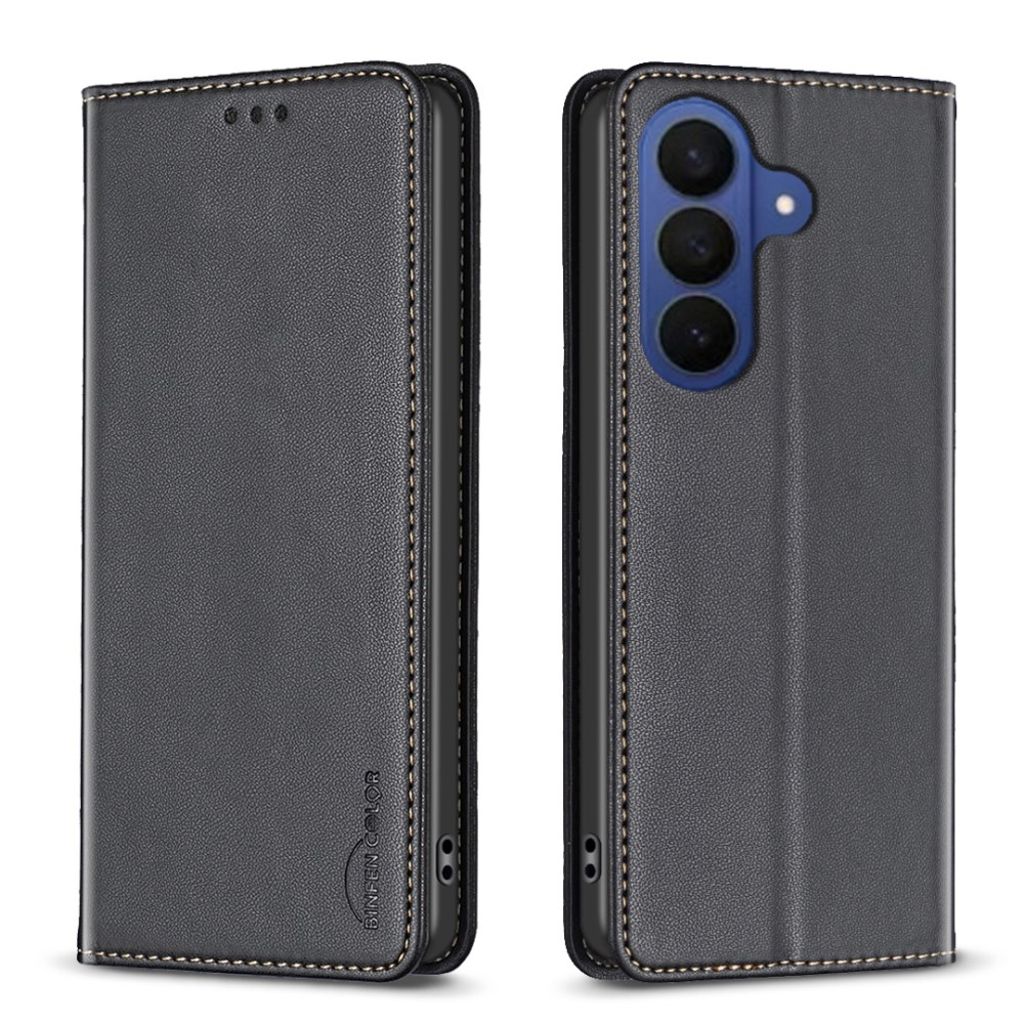 BINFEN COLOR Samsung Galaxy A57 5G plånboksfodral Card Holder stativ – svart