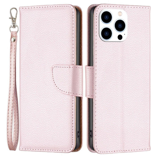 iPhone 16 Pro wallet cover with a stand - Rose Gold
