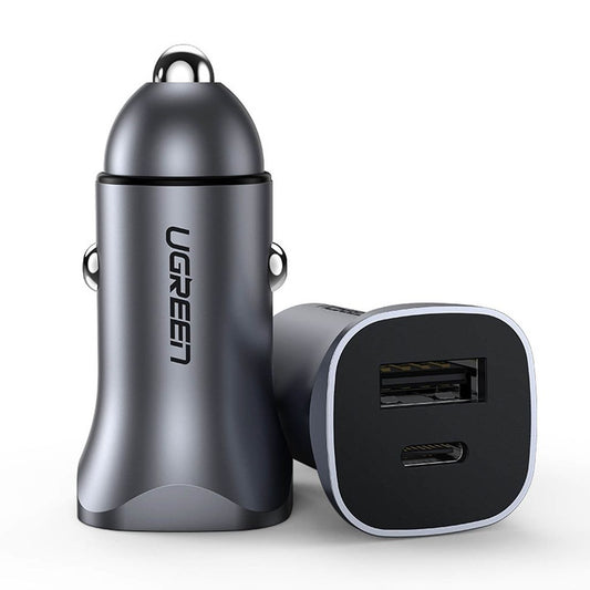 Ugreen Car laddare, USB-C & USB-A, 30W, PD