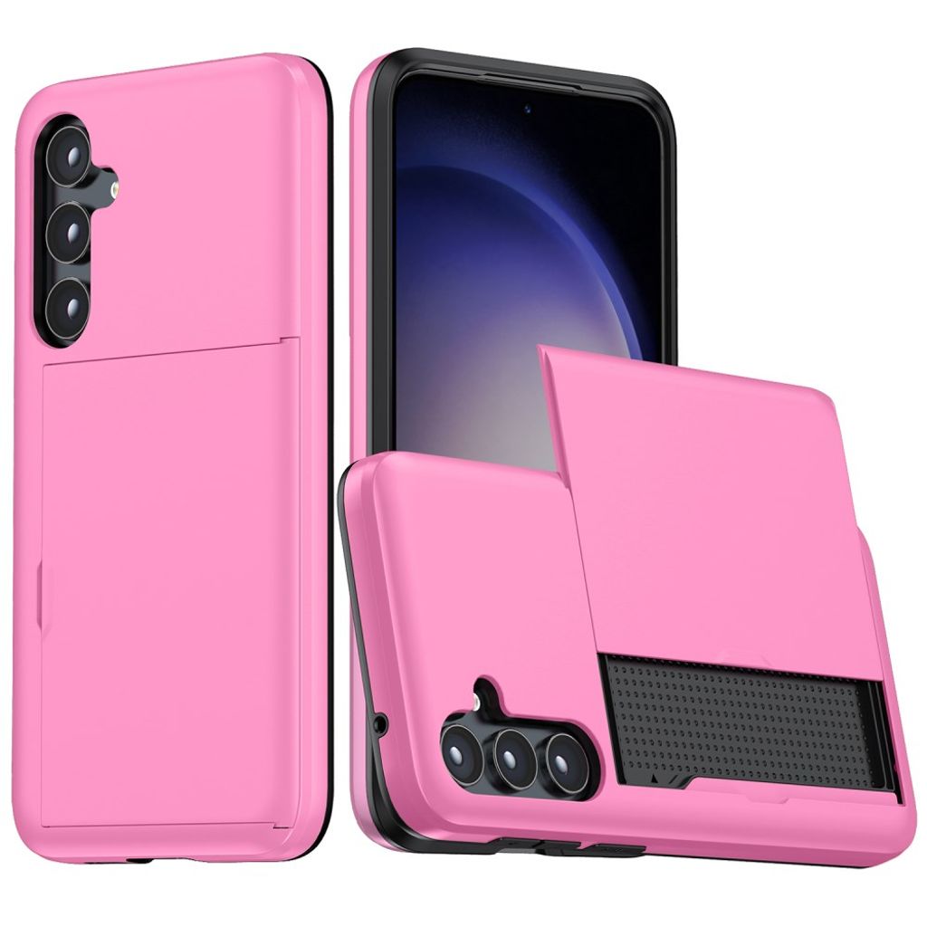 Samsung Galaxy S25 Case with Card Holder - Pink