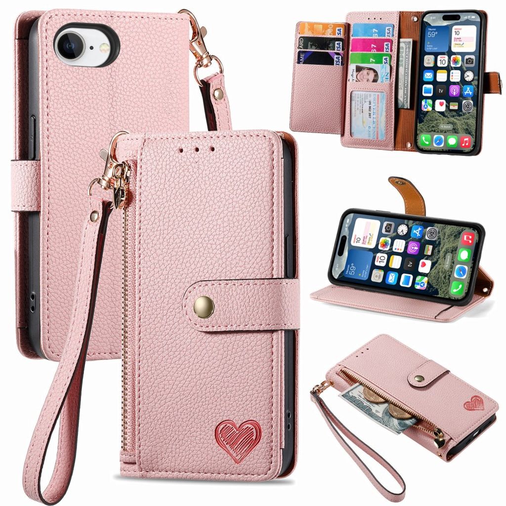 iPhone 17e/16e Wallet Fodral - Gray