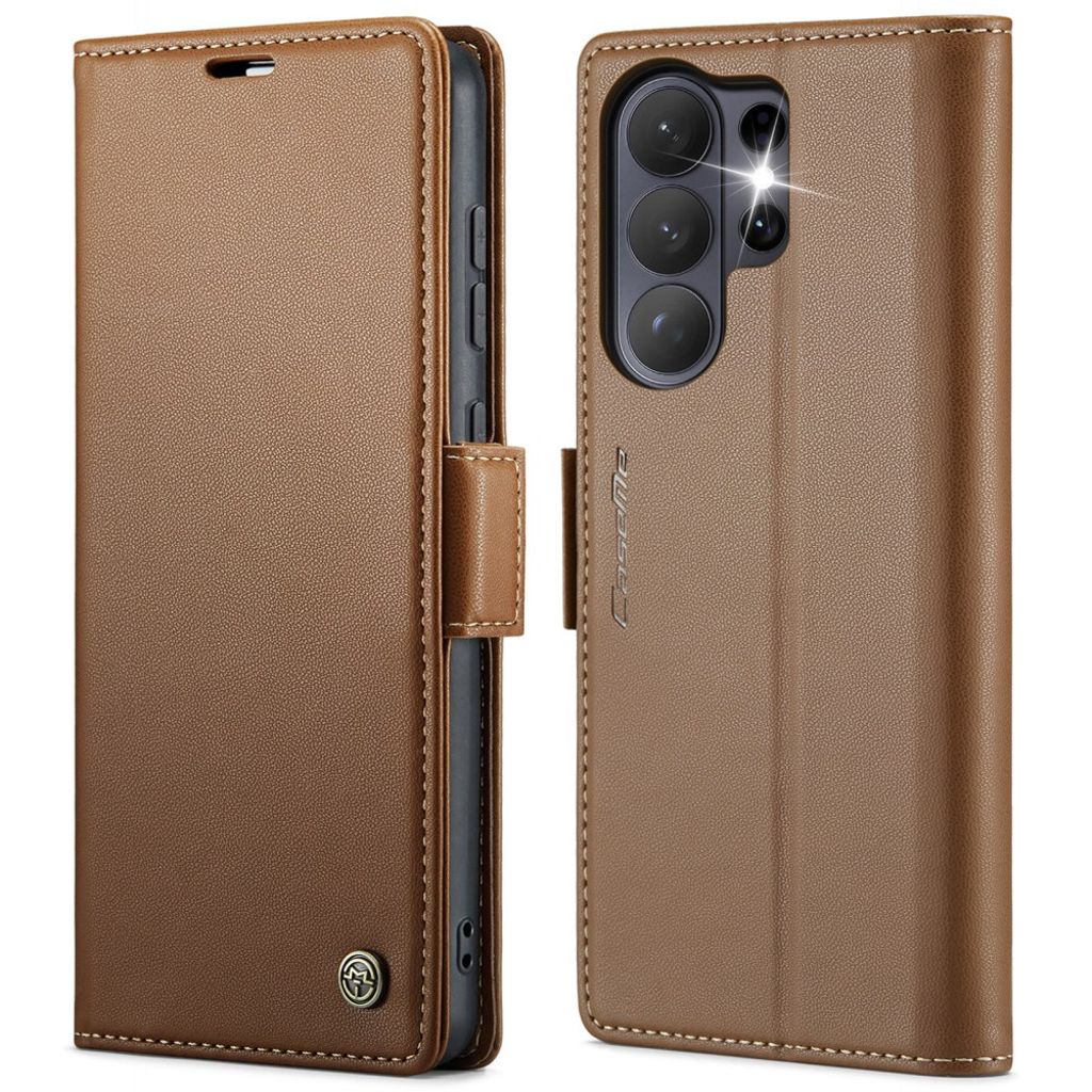 CASEME Samsung Galaxy S26 Ultra plånboksfodral RFID Blocking – brun