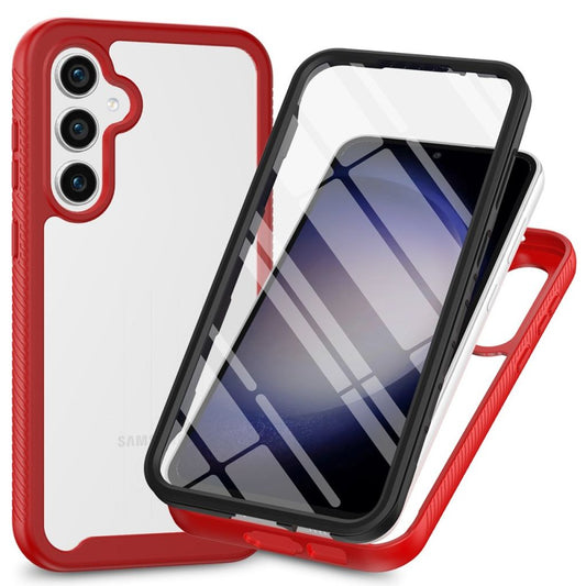 Samsung Galaxy A57 5G Clear Case + Screen Protector - Red
