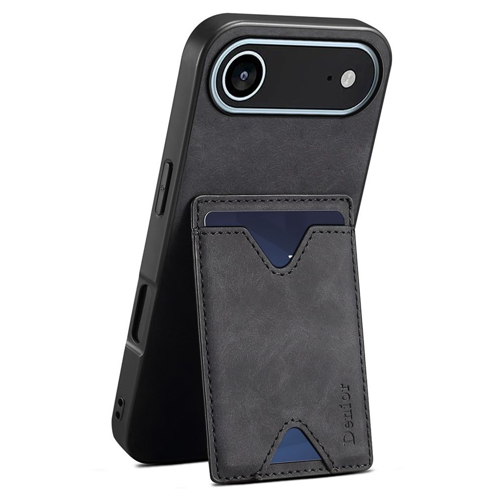 DENIOR iPhone Air skal with stativ – svart