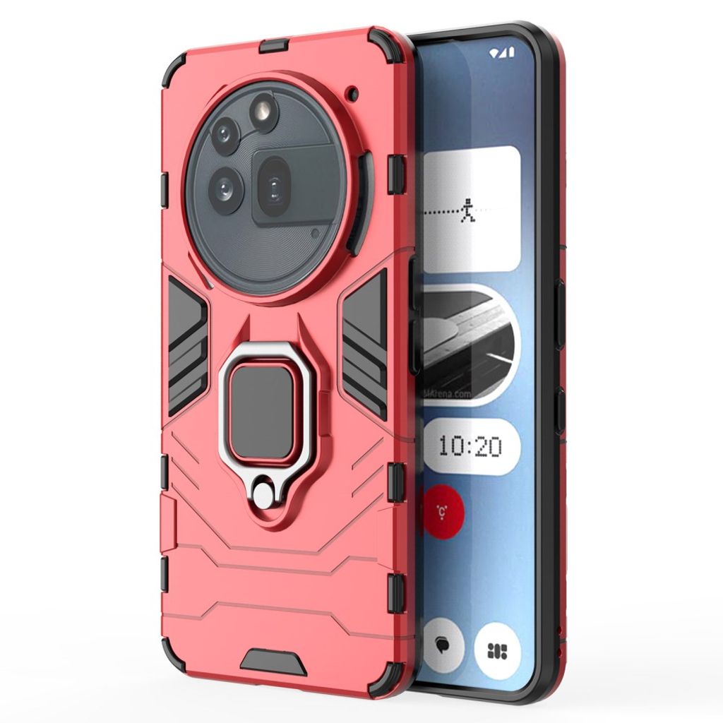 Nothing Phone (3a) Pro skal with Ring holder – röd