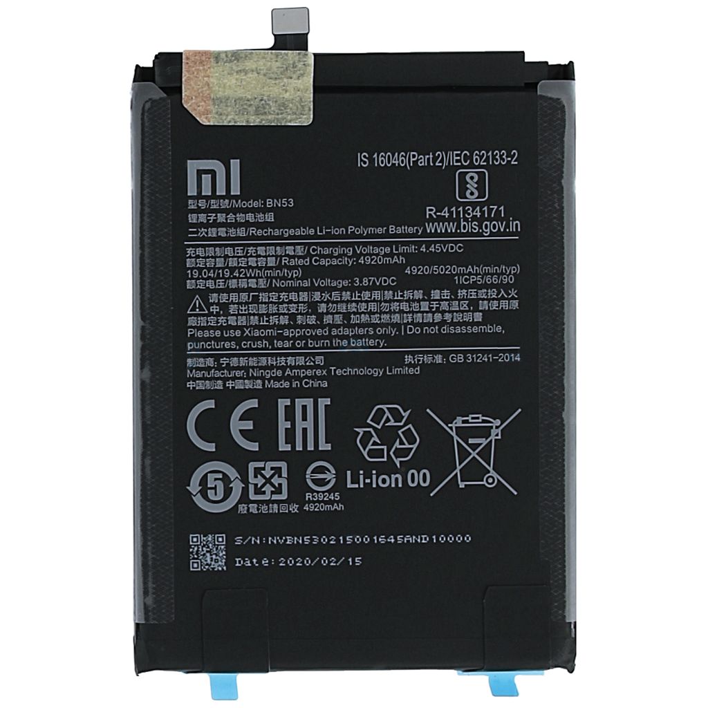 Xiaomi Redmi Note 9 Pro batteri