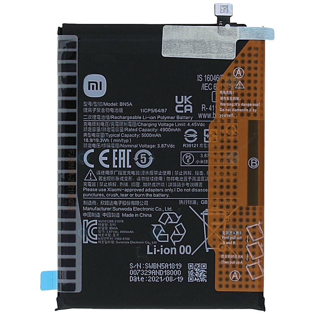 Xiaomi Redmi Note 10 5G batteri
