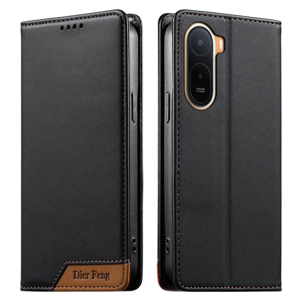 DIERFENG Xiaomi Redmi A7 Pro plånboksfodral RFID Blocking – svart
