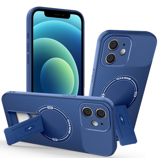 iPhone 12 Case with Stand - Blue