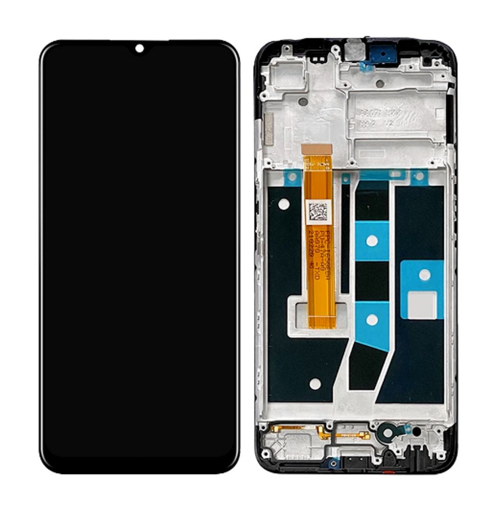 Oppo A54s LCD-display – svart