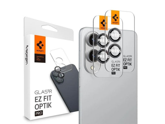 Spigen Samsung Galaxy S25 Edge EZ Fit GLAS.tR Optik Pro HD Lens protection, 2-pack