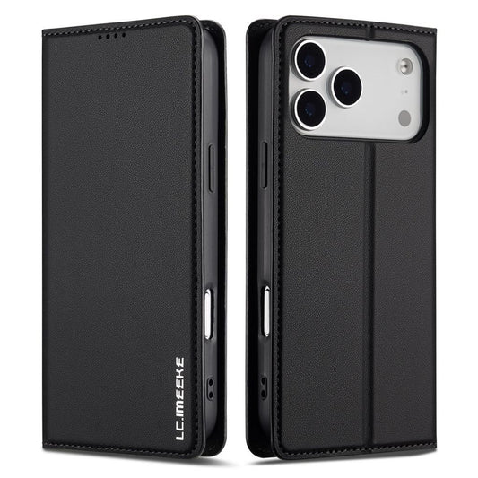 LC.IMEEKE iPhone 17 Pro Max Wallet Cover - Black