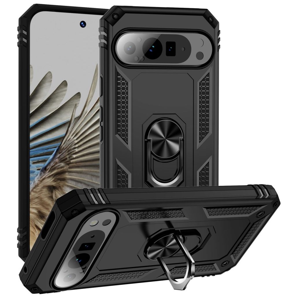 Google Pixel 9 Pro XL skal with rotary ring – svart
