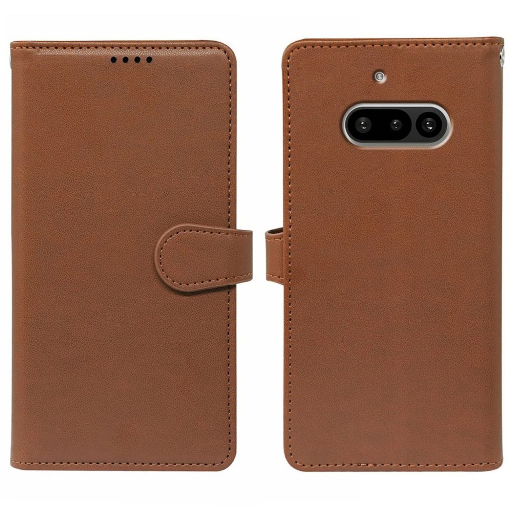 Nothing Phone (3a) fodral with 9 kortfack – brun