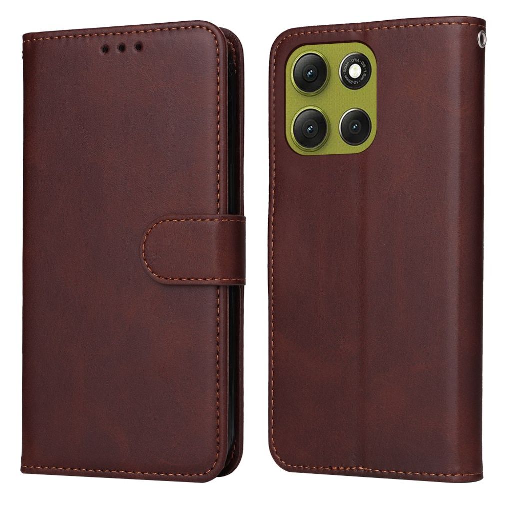 Motorola Moto G86 Power 5G/G86 5G plånboksfodral with stativ – brun
