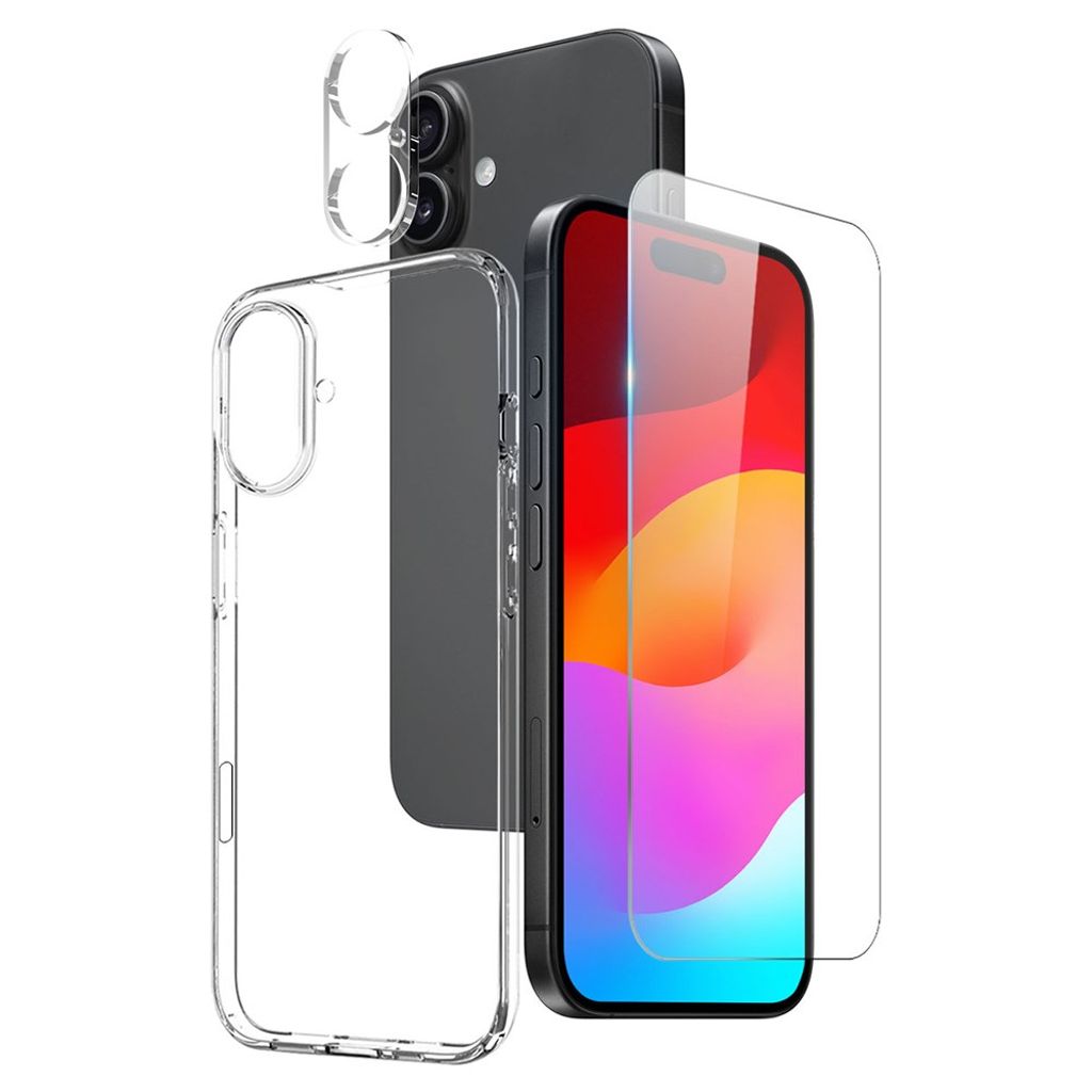 NORTHJO iPhone 17 skal Set with Screen & Lens skydd – transparent