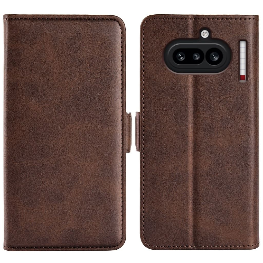 Nothing Phone (4a) plånboksfodral – brun