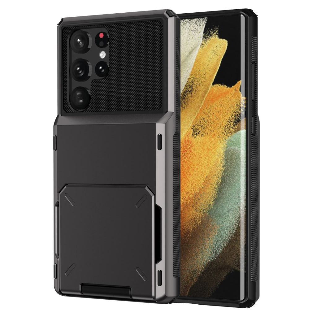 Samsung Galaxy S24 Ultra case with card holder - Gray