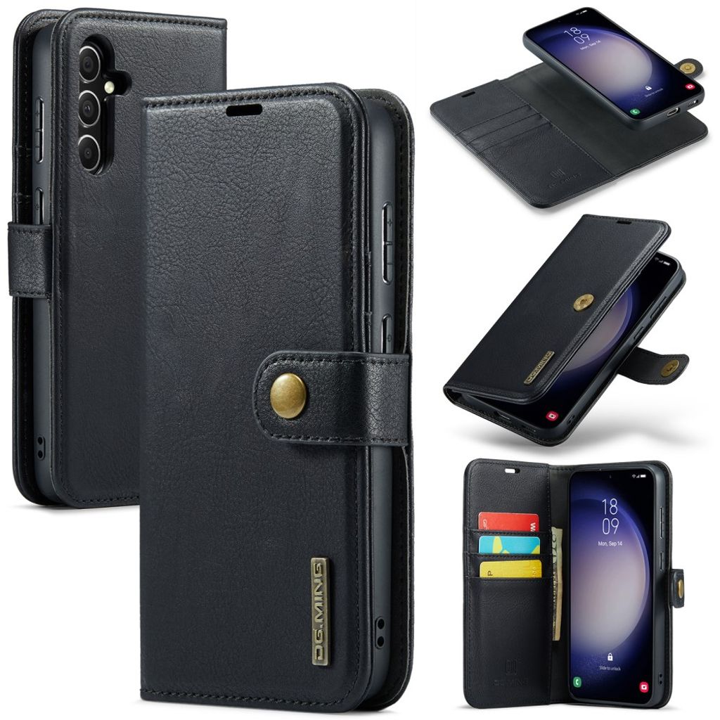 DG.MING Samsung Galaxy S24 FE Detachable plånboksfodral – svart