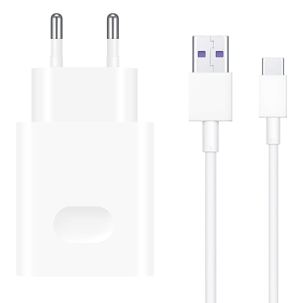 Huawei CP404 SuperCharge Wall Charger + USB-C Cable 22.5W - White