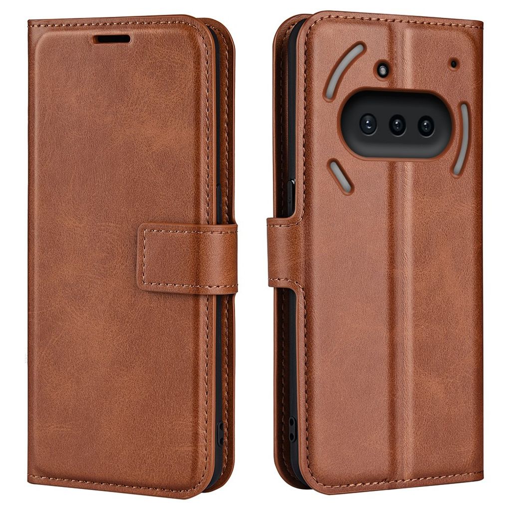 Nothing Phone (3a) plånboksfodral with stativ - Light brun