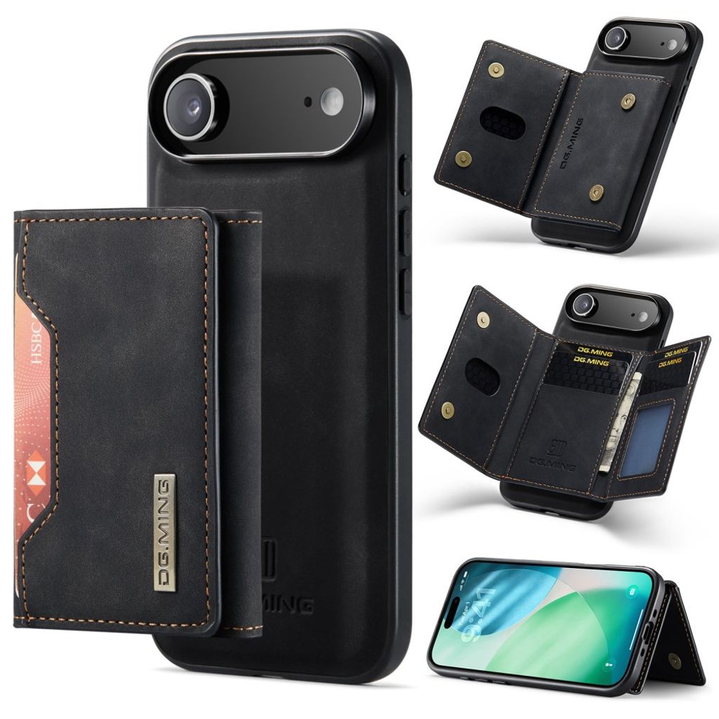 DG.MING iPhone Air skal with Wallet – svart