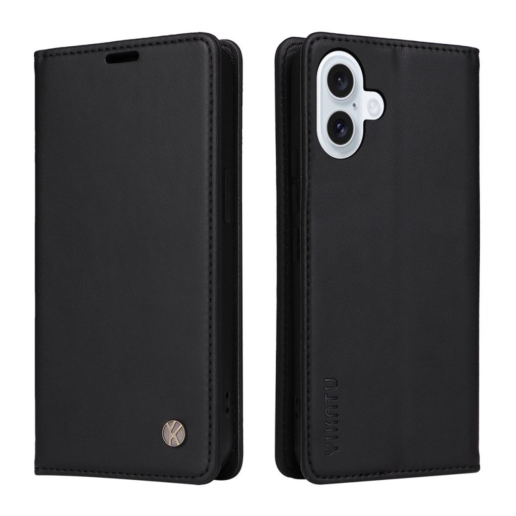 YIKATU iPhone 17 plånboksfodral - svart