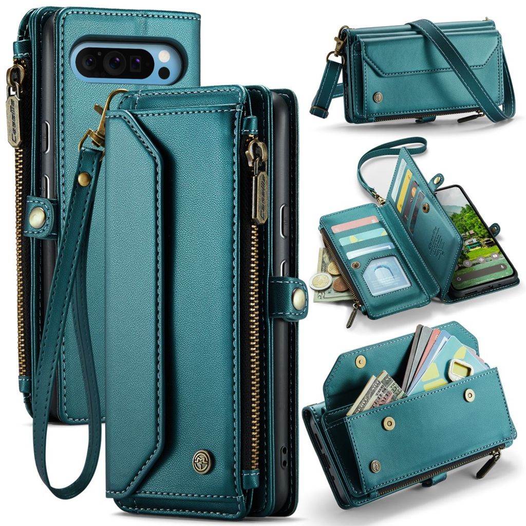 CASEME Google Pixel 10 Pro XL fodral with 10 kortfack – grön