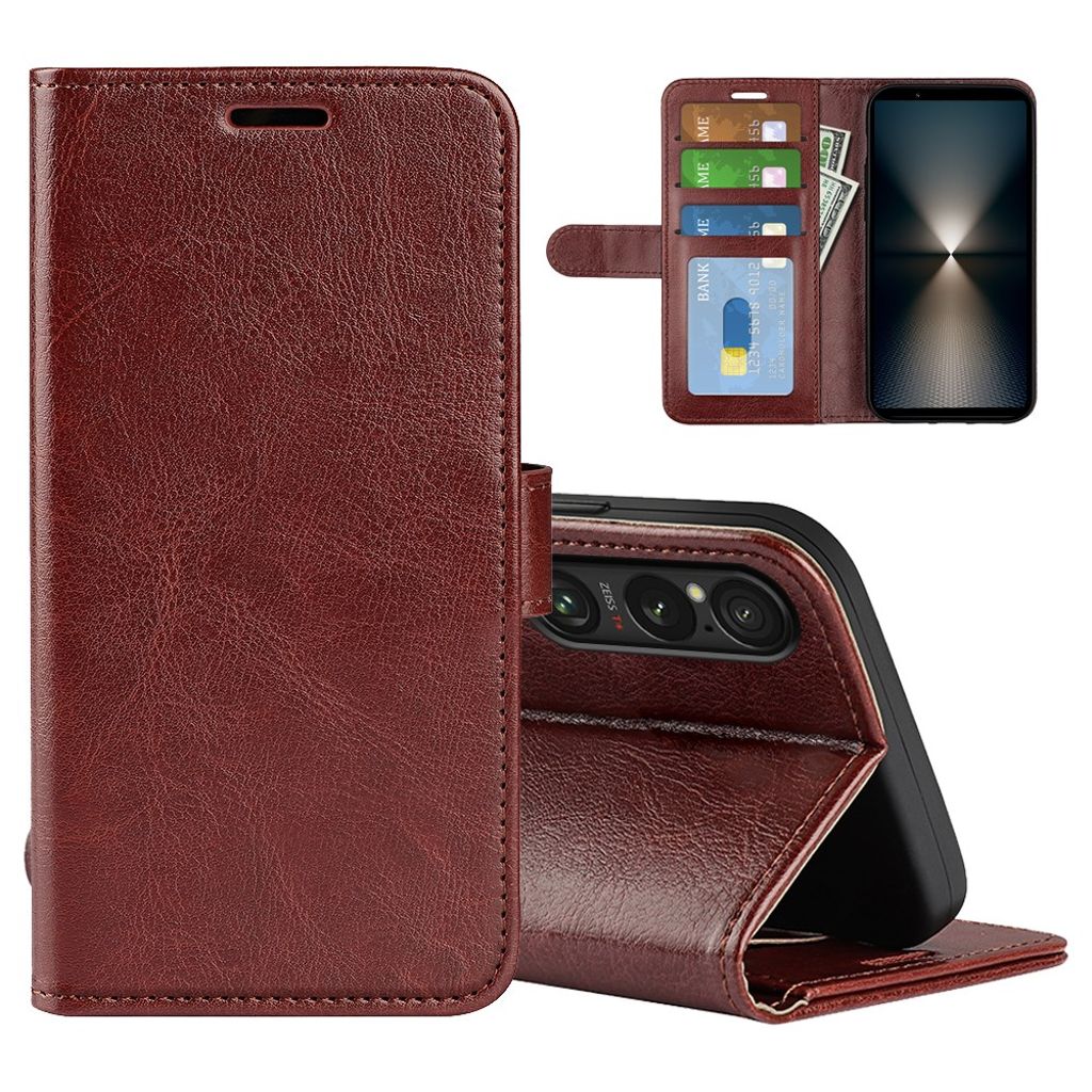 Sony Xperia 1 VII plånboksfodral with kortfack – brun