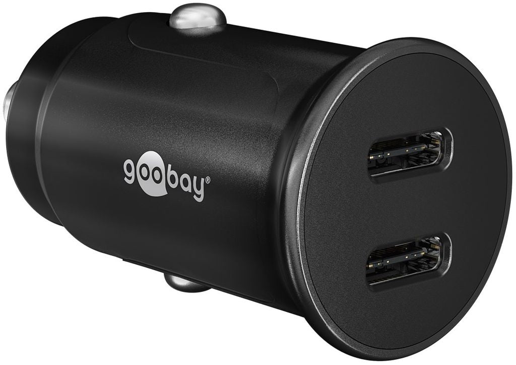 Goobay 2xUSB-C PD Fast laddare för Car 30W