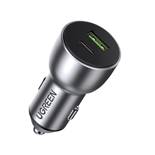 Ugreen USB-A / USB-C Car laddare, QC 3.0, PD, 36W - grå