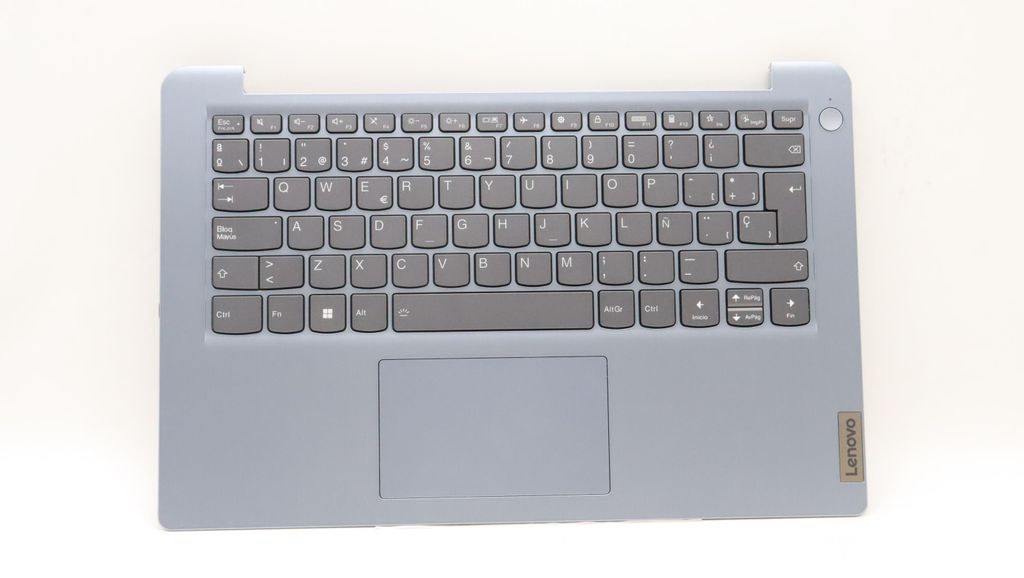 Lenovo C-Cover with Keyboard (Spanish, Misty Blue, Backlit, Non-Fingerprint)