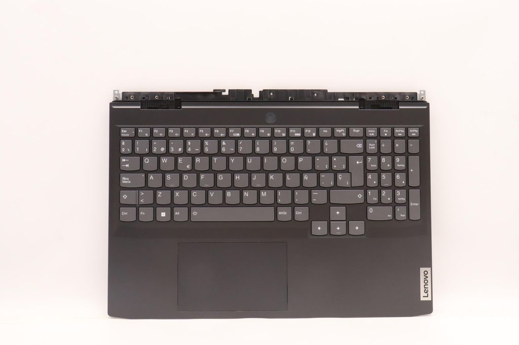Lenovo C-lock with Keyboard (Spanish, Black, Backlit)