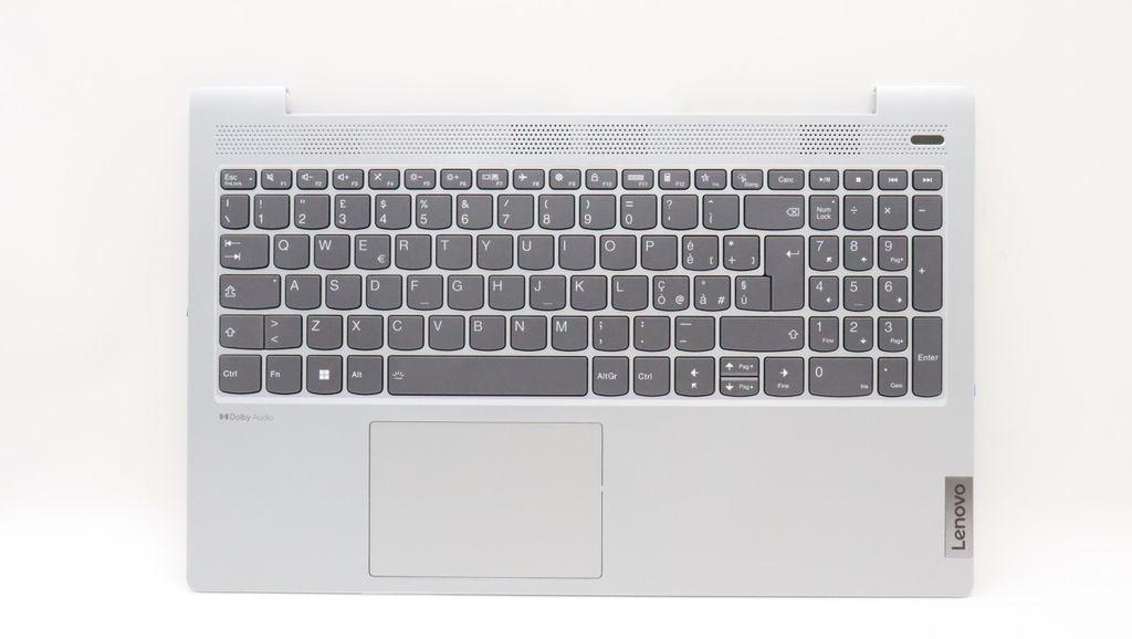 Lenovo C-Cover with Keyboard (Italian, Cloud Grey, Backlit)