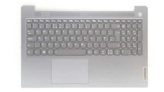 Lenovo C-lock with Keyboard (British English, Arctic Grey, Backlit, Fingerprint)