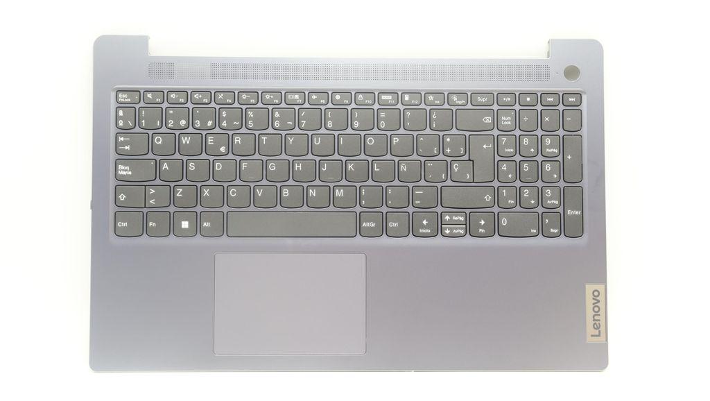 Lenovo C-Cover with Keyboard (Spanish, Arctic Grey, Fingerprint)