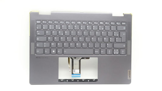 Lenovo C-lock with Keyboard (French, No Fingerprint) - Storm Grey