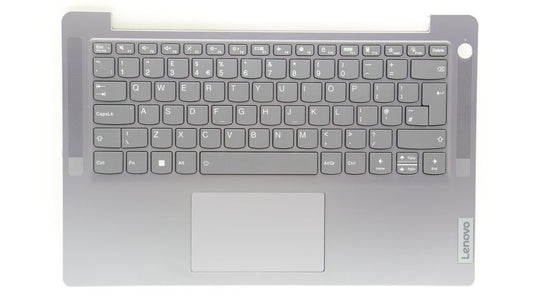 Lenovo C-lock with Keyboard (English UK, Backlit, Fingerprint) - Arctic Grey