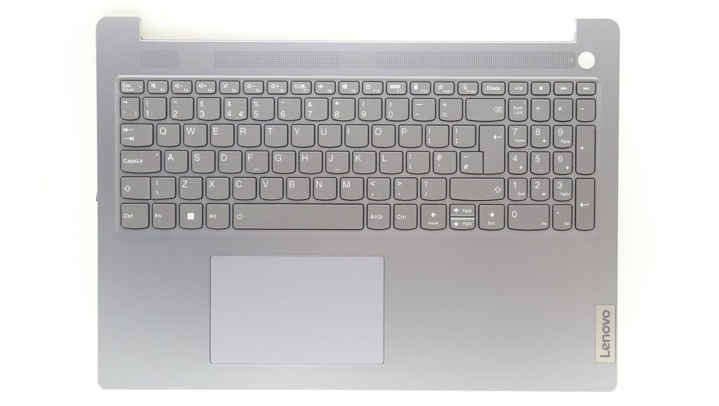 Lenovo C-lock with Keyboard (UK English, Backlit, Fingerprint) - Arctic Grey