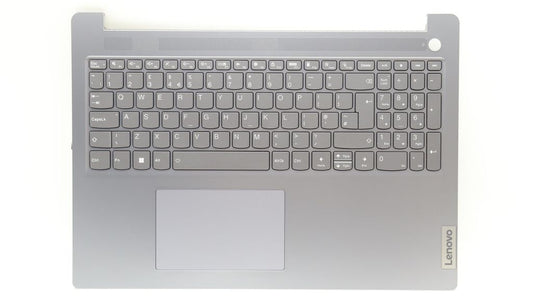 Lenovo C-lock with Keyboard (UK English, Backlit, Fingerprint) - Arctic Grey