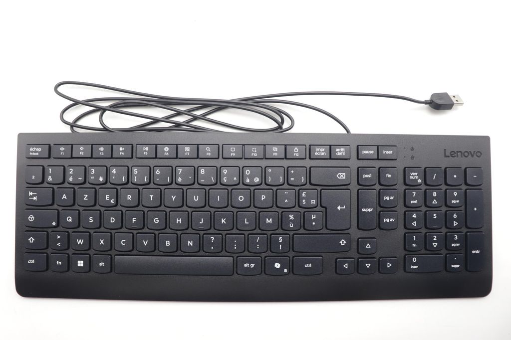Lenovo AI External Keyboard (USB, French, Black)
