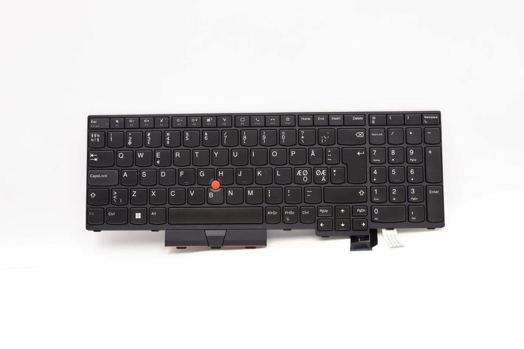 Lenovo Internal Keyboard (Nordic, Black, Non-Backlit, w/Number)