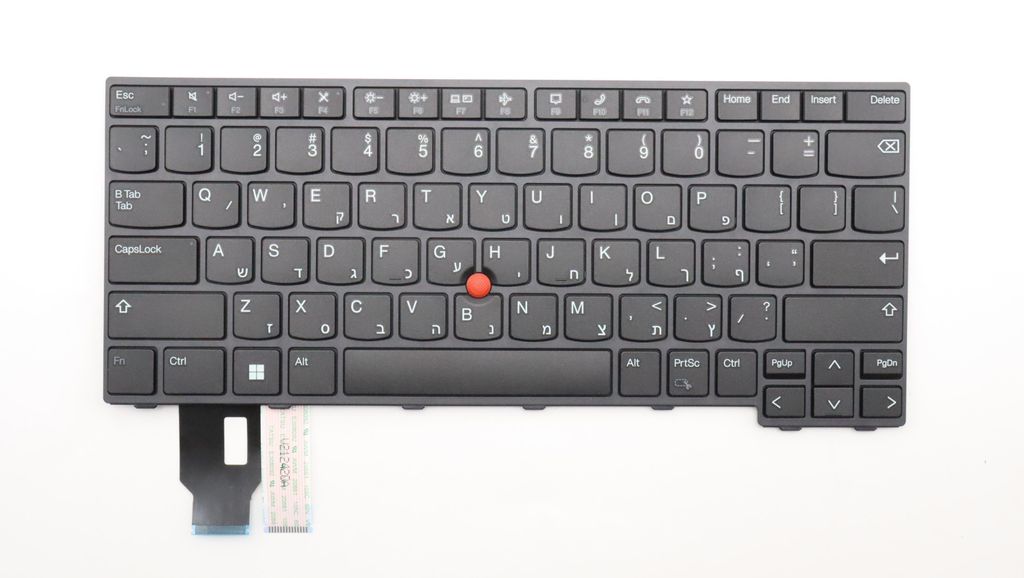 Lenovo Internal Keyboard (Hebrew, Black, Non-Backlit)