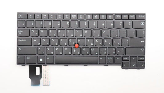 Lenovo Internal Keyboard (Hebrew, Black, Non-Backlit)