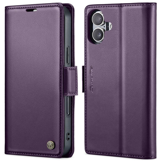 CASEME iPhone 16 Plus fodral med kortfack - lila