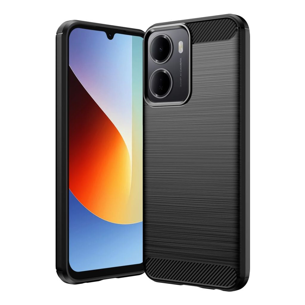 Xiaomi Redmi A7 Pro skal Brush Carbon Fiber Texture – svart