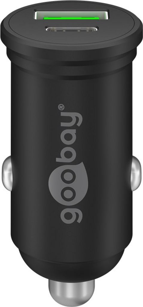 Goobay Dual Car laddare PD 45W, 3.0A, 1x USB-A 1x USB-C - svart