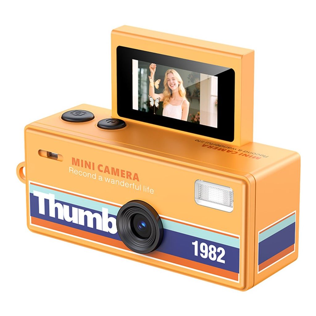 LK-030 Mini Digital Camera 720P HD with Keychain and 0.96" Display – Orange