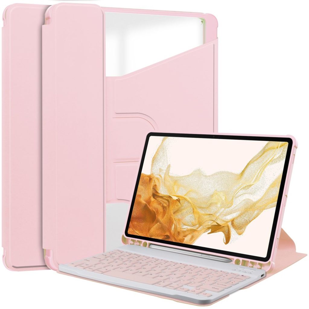 Samsung Galaxy Tab S10 Plus Cover with Rotating Stand - Pink