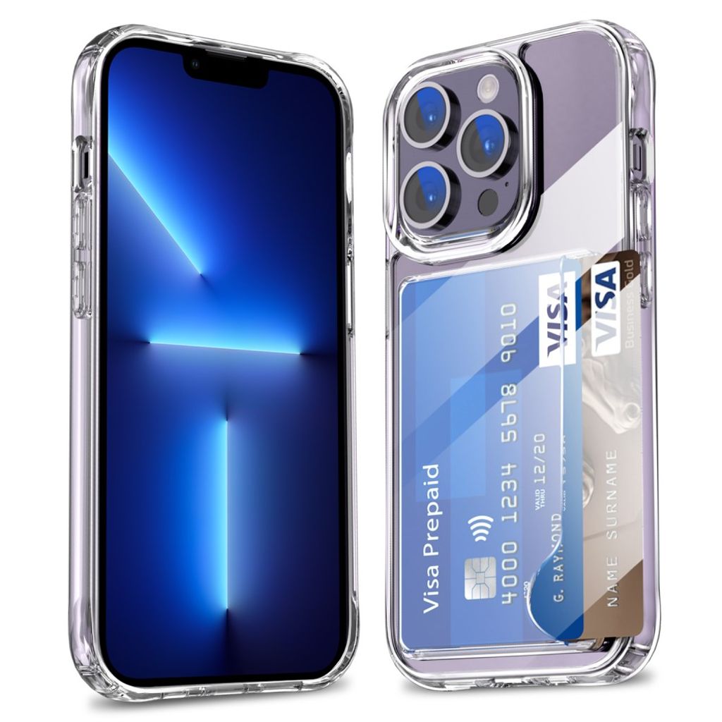 IPhone 13 Pro Max Card Holder skal – Transparent